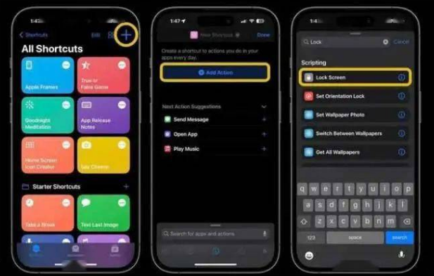 南召苹果14锁屏维修店分享iPhone14升级iOS16.4后如何创建锁屏快捷方式 